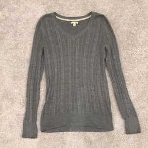 Sonoma Thin Grey Cable Knit Sweater // Grey, XS